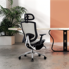 High Back Office Chair with Footrest