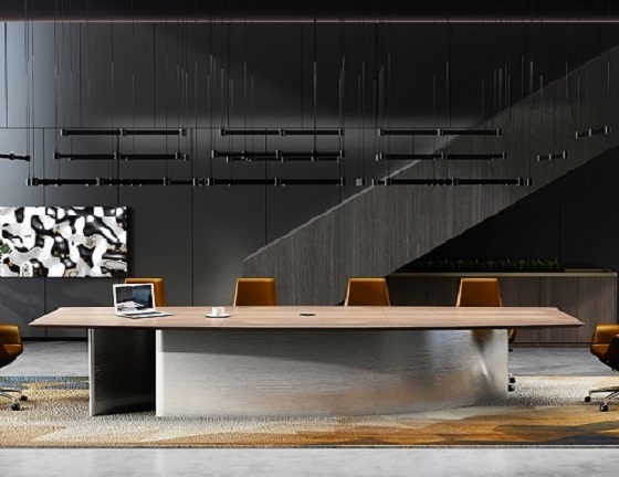 boat shaped meeting table 