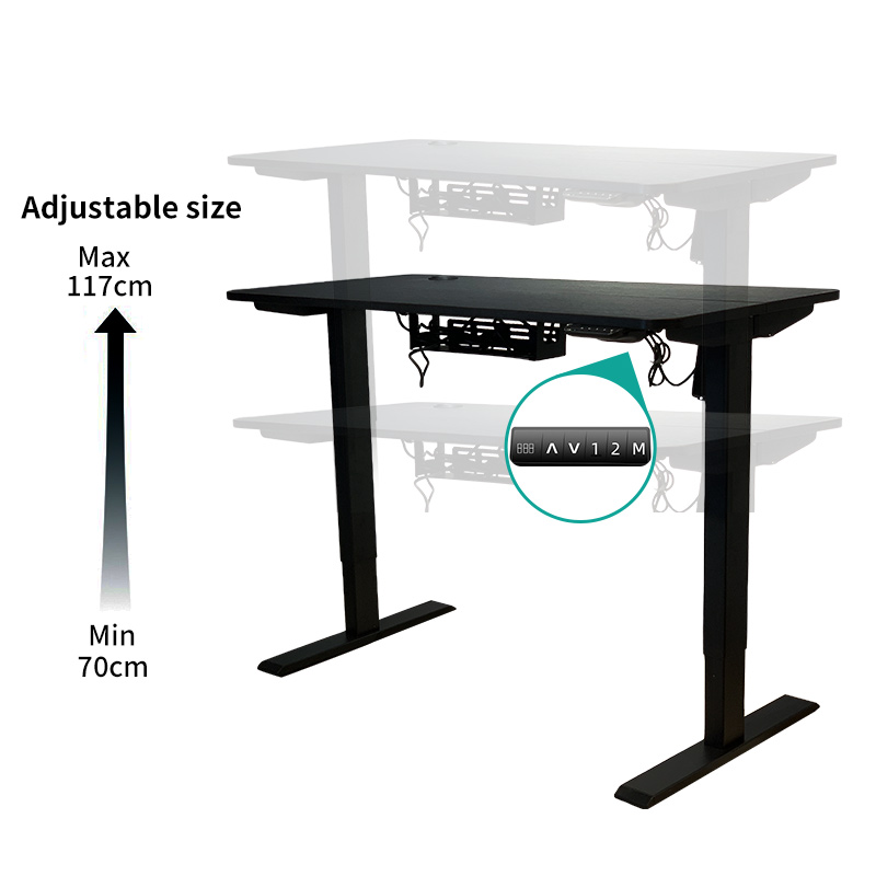 sit to stand desk height range 