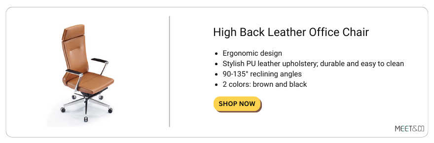 brown leather office chair 