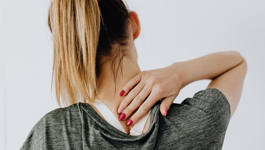 woman with neck pain