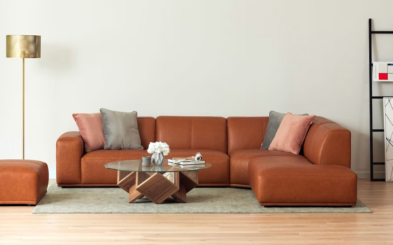Compact sectional sofa perfect for small spaces