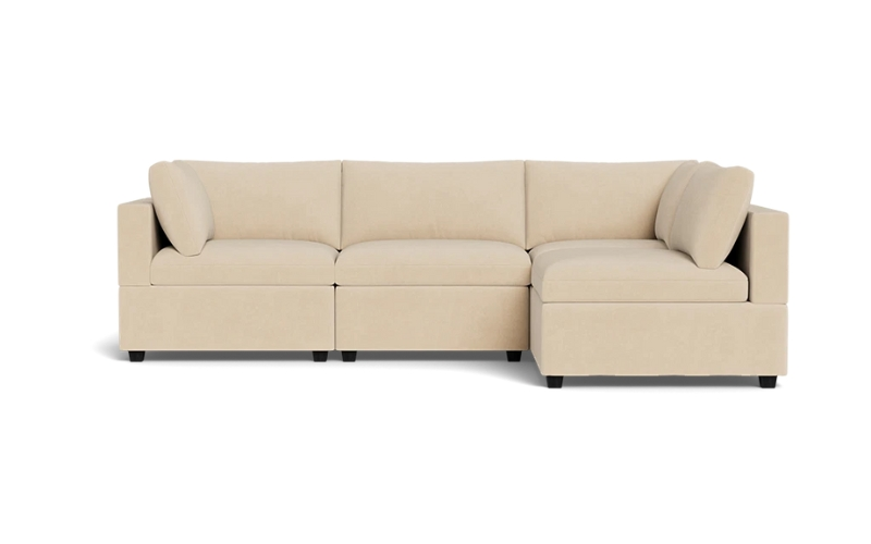 L-shaped sectional with deep cushions