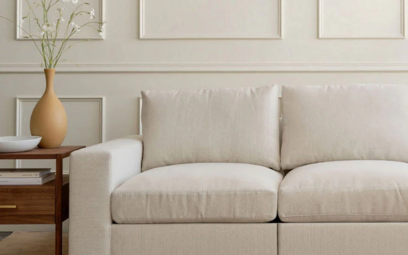 Customizable sectional sofa in elegant living space